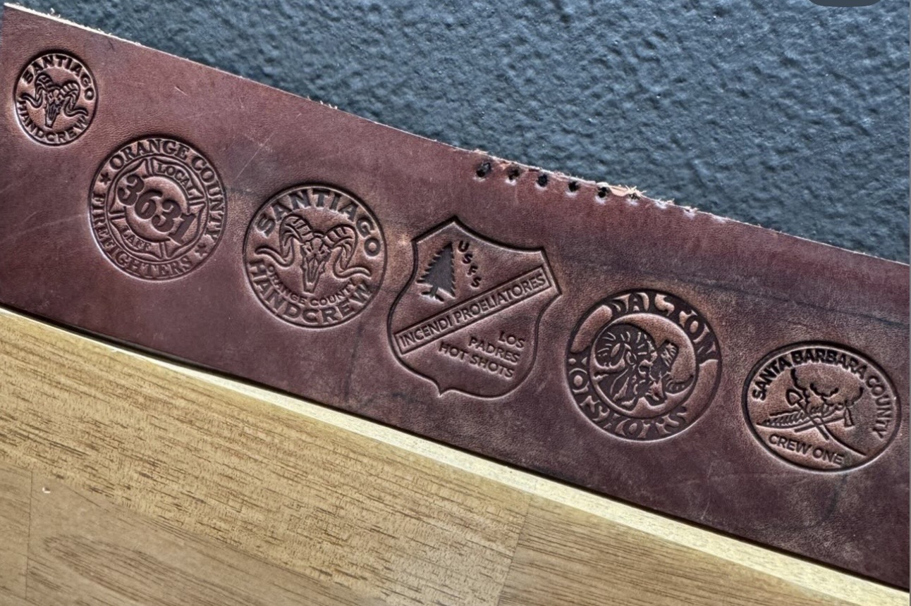 Custom leather logo stamp examples